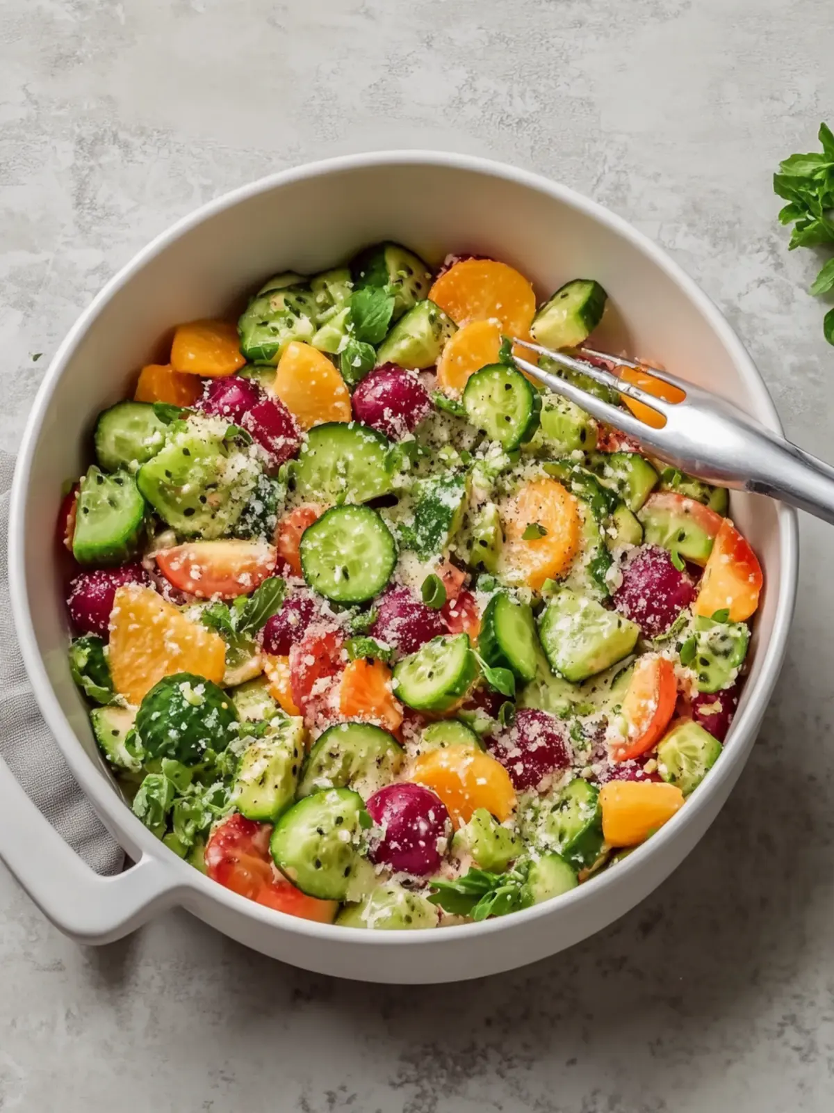 Fruits & Vegetable Salad with Creamy Dressing Bliss 5 Fruits & Vegetable Salad