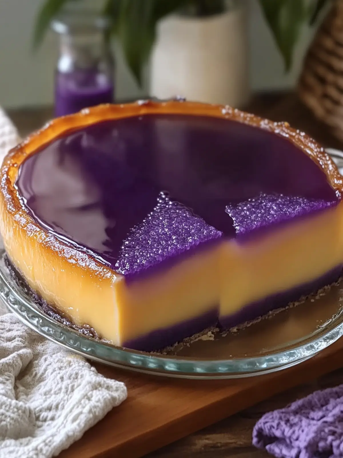 Ube Biko Flan: Delightfully Creamy Purple Rice Dessert 5 Ube Biko Flan