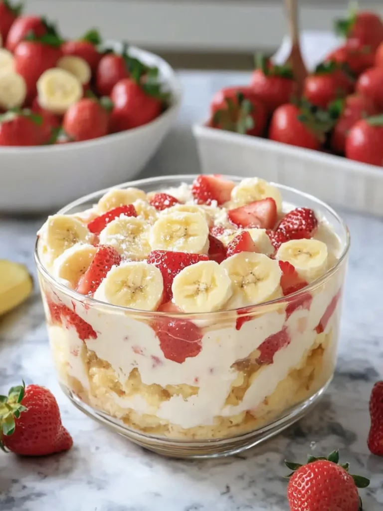 Strawberry Banana Pudding Dream Creamy No-Bake Family Favorite