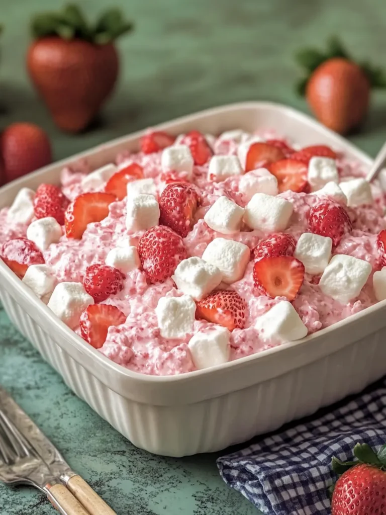 Delightful Strawberry Marshmallow Fluff Salad for Summer Fun 4 Strawberry Marshmallow Fluff Salad