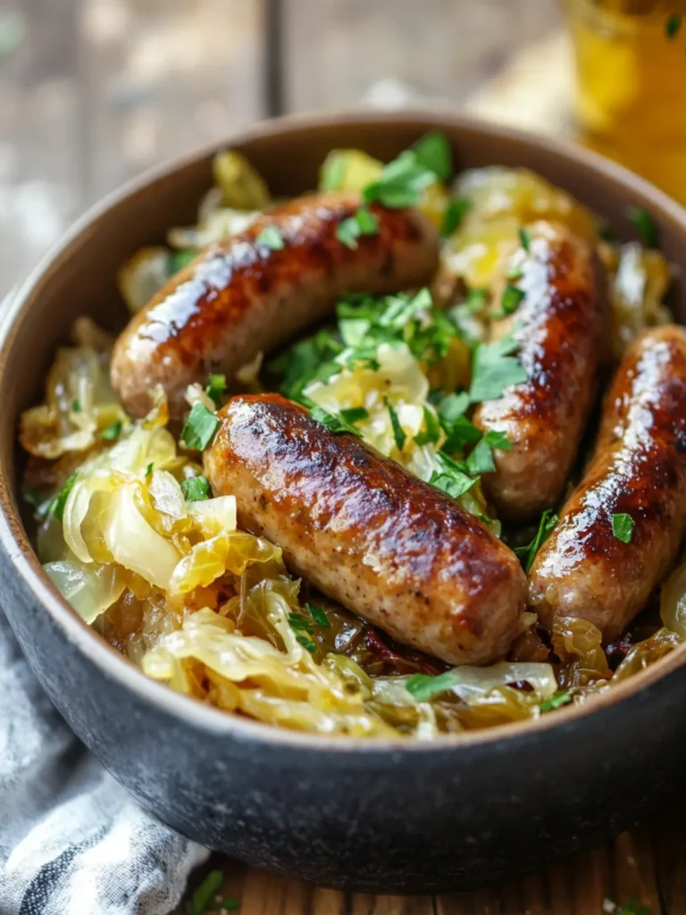 Slow Cooker 4 Ingredient Sausage and Cabbage Bliss in a Bowl 2 Slow Cooker 4 Ingredient Sausage and Cabbage