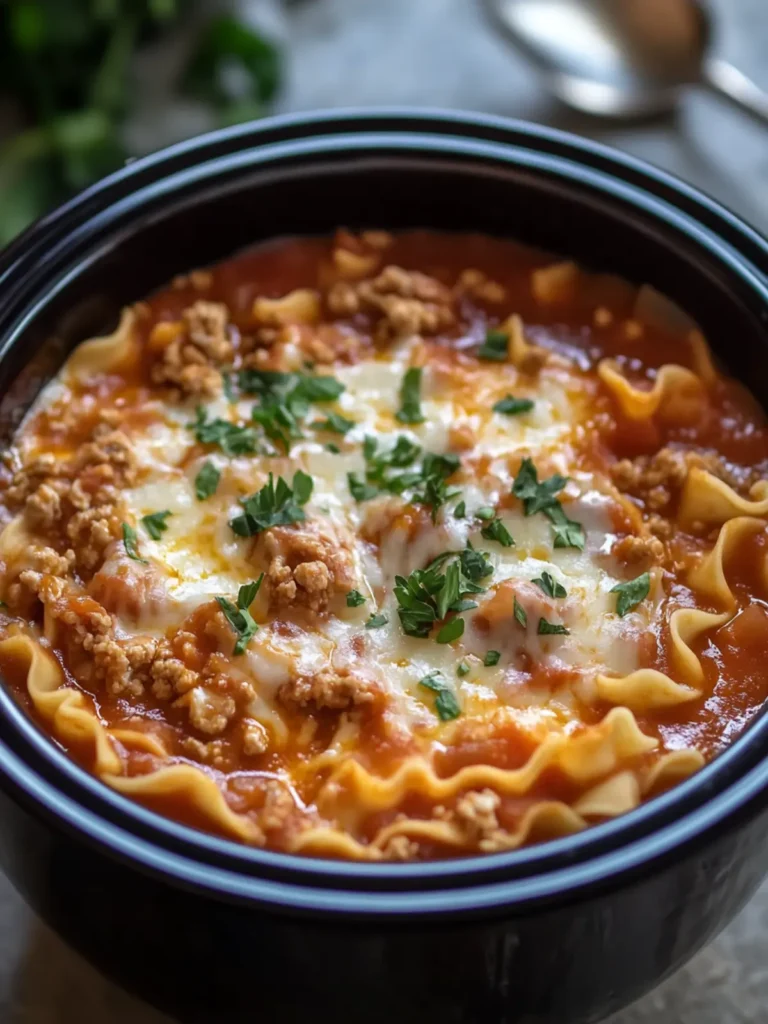 Crockpot Lasagna Soup: Comfort Food Made Easy and Delicious 4 Crockpot Lasagna Soup