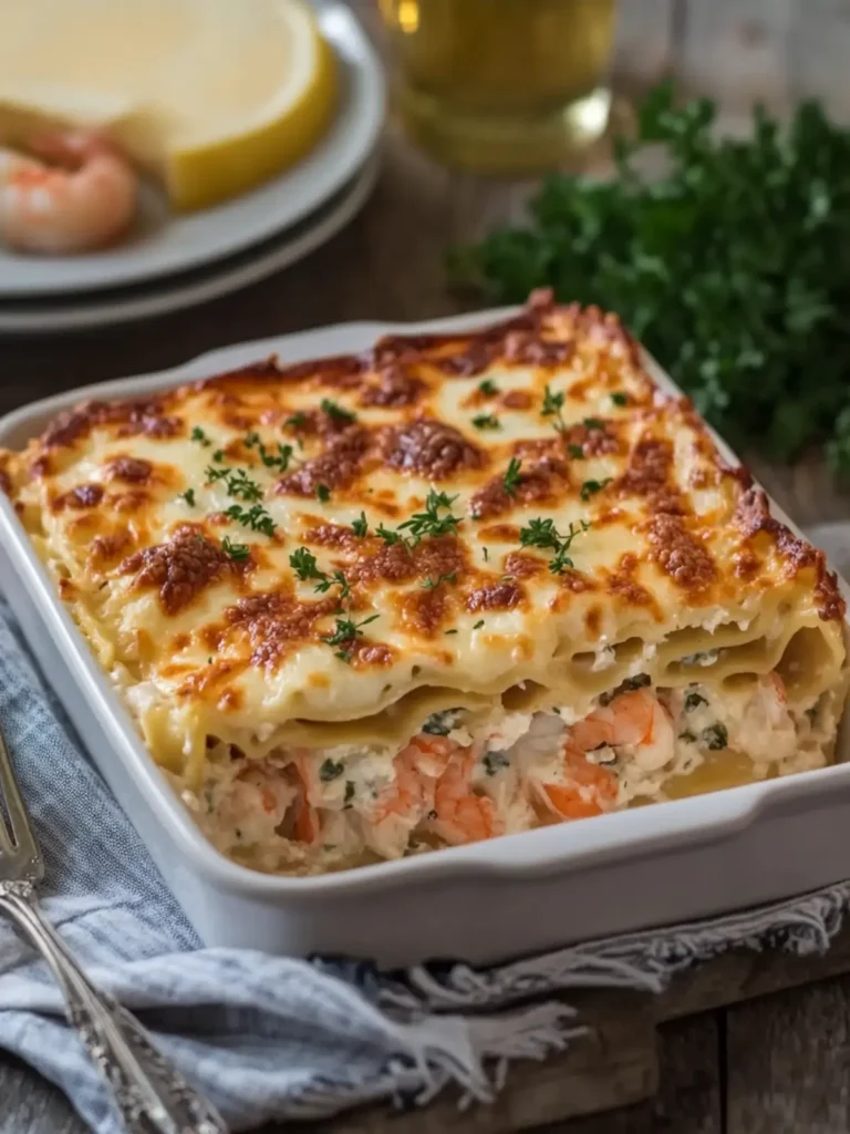 Savory Seafood Lasagna with Shrimp and Crab for Comforting Nights 3 Seafood Lasagna with Shrimp and Crab
