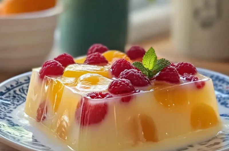 3-Milk Gelatin with Fruits in Jelly
