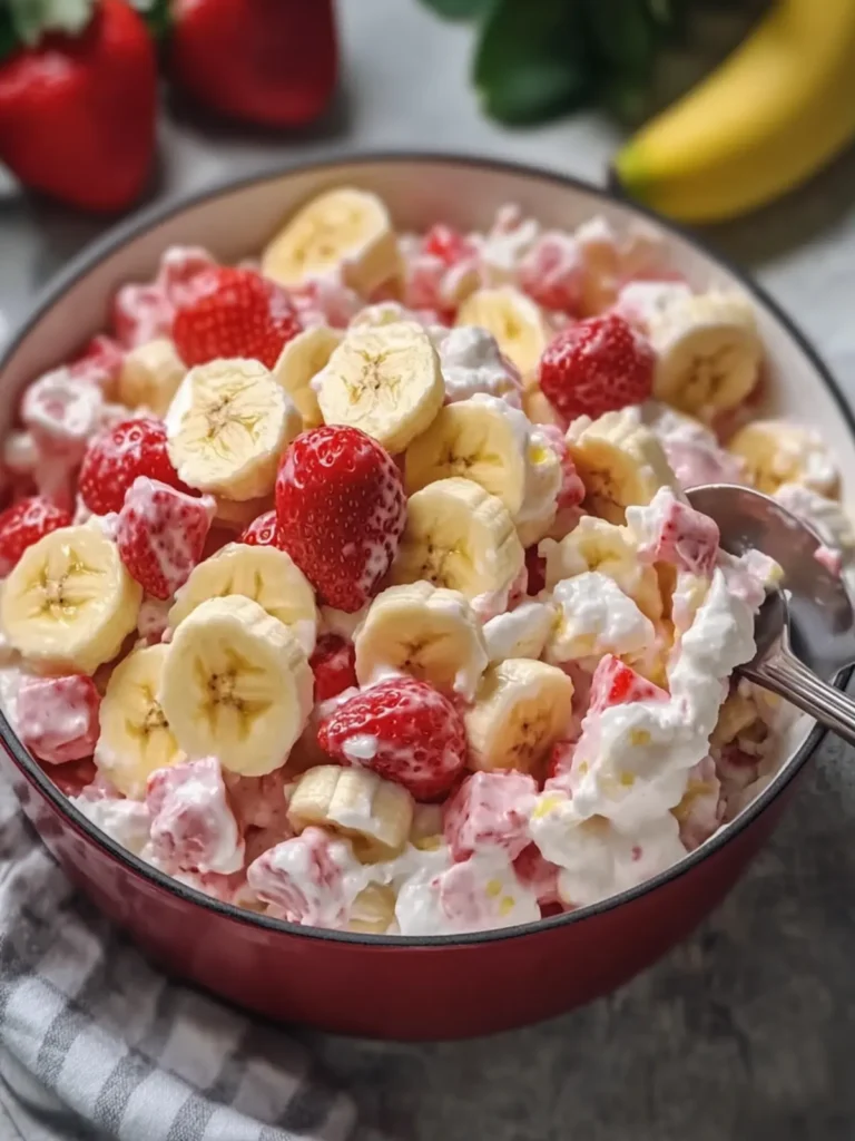 Strawberry Banana Fluff Salad