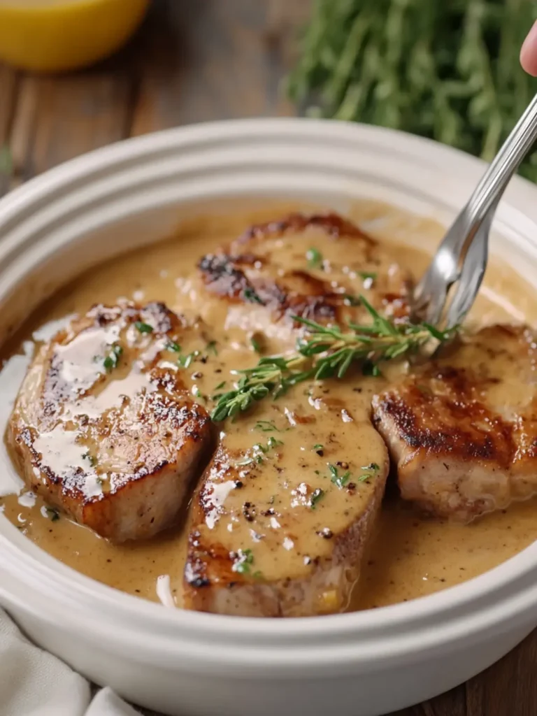 Slow Cooker Creamy Pork Chops