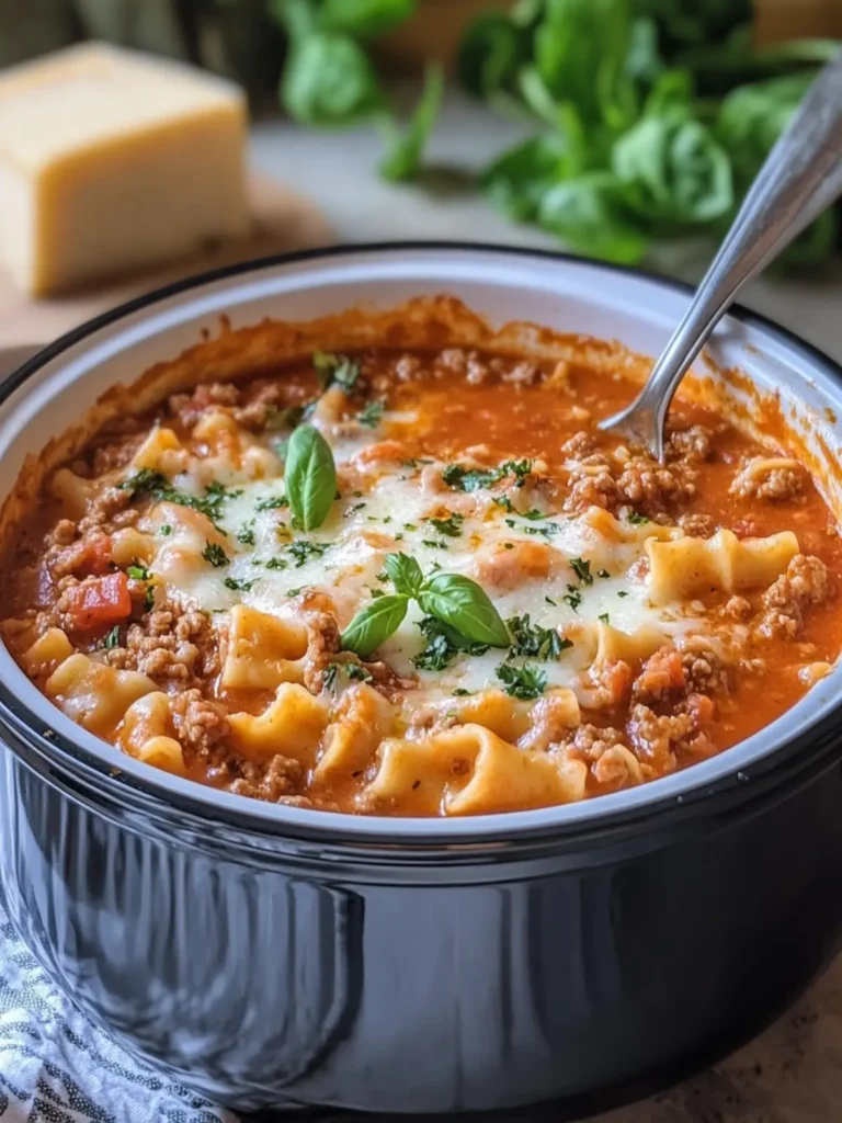 Easy Slow Cooker Lasagna Soup for Ultimate Comfort Food 4 Slow Cooker Lasagna Soup