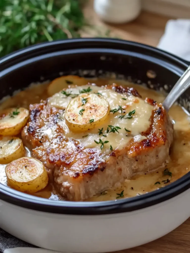 Slow Cooker 4-Ingredient Pork Chops & Scalloped Potatoes Bliss 3 Slow Cooker 4-Ingredient Pork Chops & Scalloped Potatoes