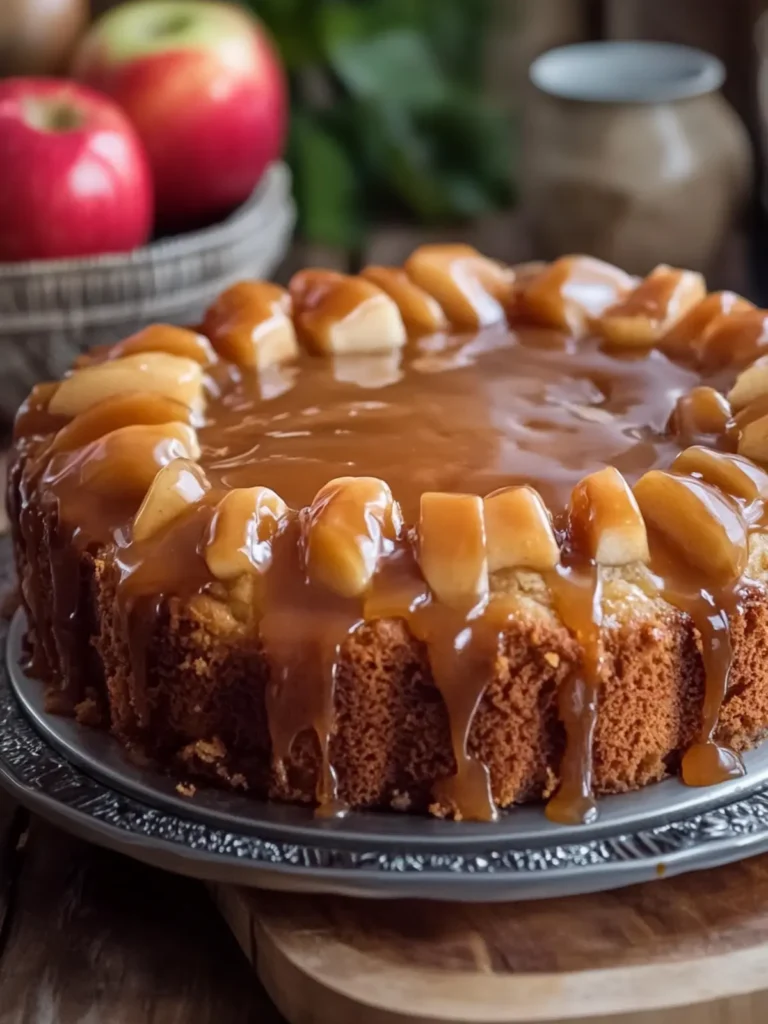 Delicious Fresh Apple Cake with Caramel Glaze to Wow Your Guests 2 Fresh Apple Cake with Caramel Glaze