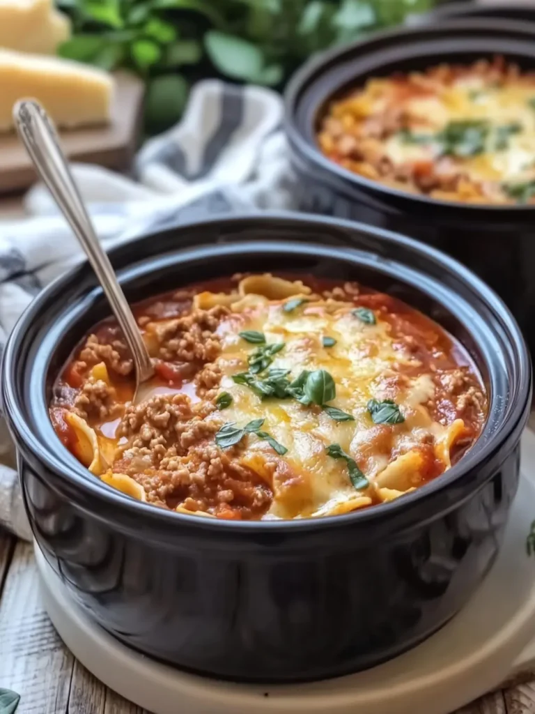 Hearty Slow Cooker Lasagna Soup for Cozy Nights In 3 Slow Cooker Lasagna Soup