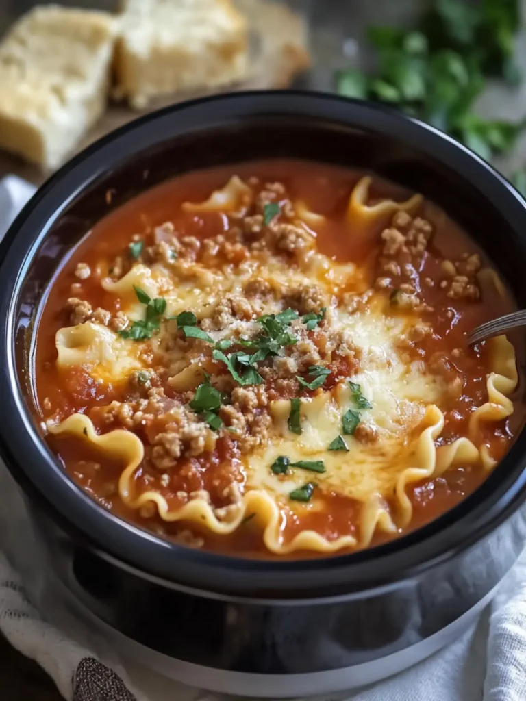 Crockpot Lasagna Soup