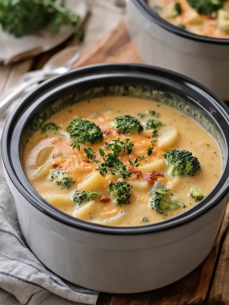Crockpot Broccoli Cheddar Potato Soup for Cozy Nights 3 Crockpot Broccoli Cheddar Potato Soup