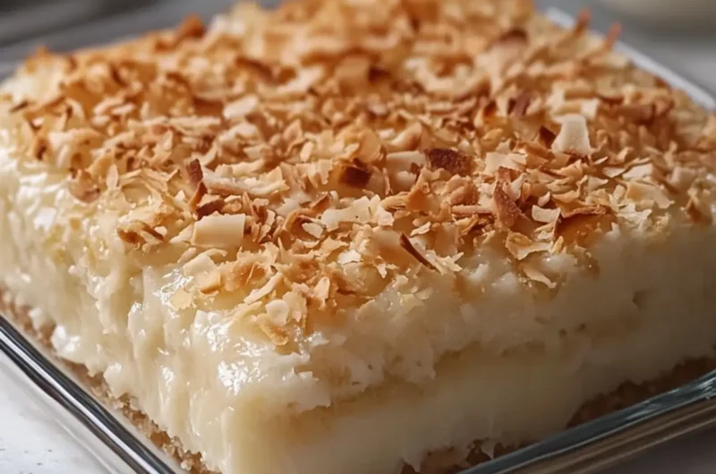 Coconut Custard Dump Cake