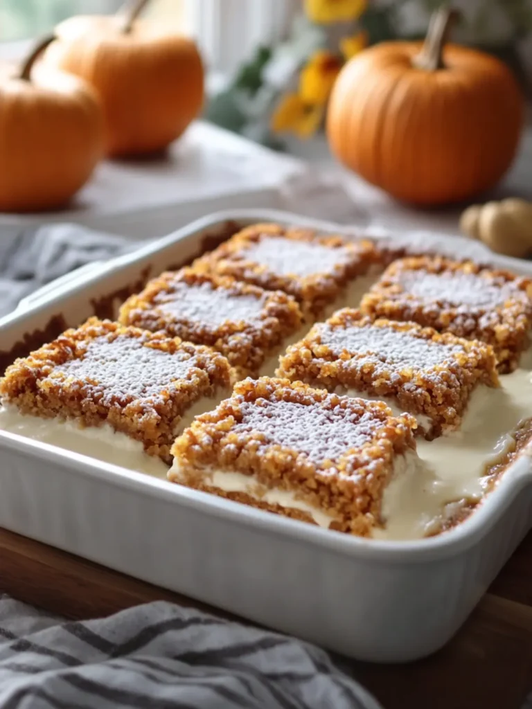 Delicious Pumpkin Roll Bars in a Casserole Dish to Savor 2 Pumpkin Roll Bars in a Casserole Dish