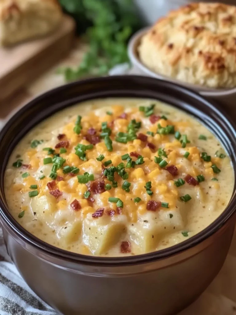 Crockpot Loaded Potato Soup with Cheddar Bay Biscuits Bliss 2 Crockpot Loaded Potato Soup with Cheddar Bay Biscuits