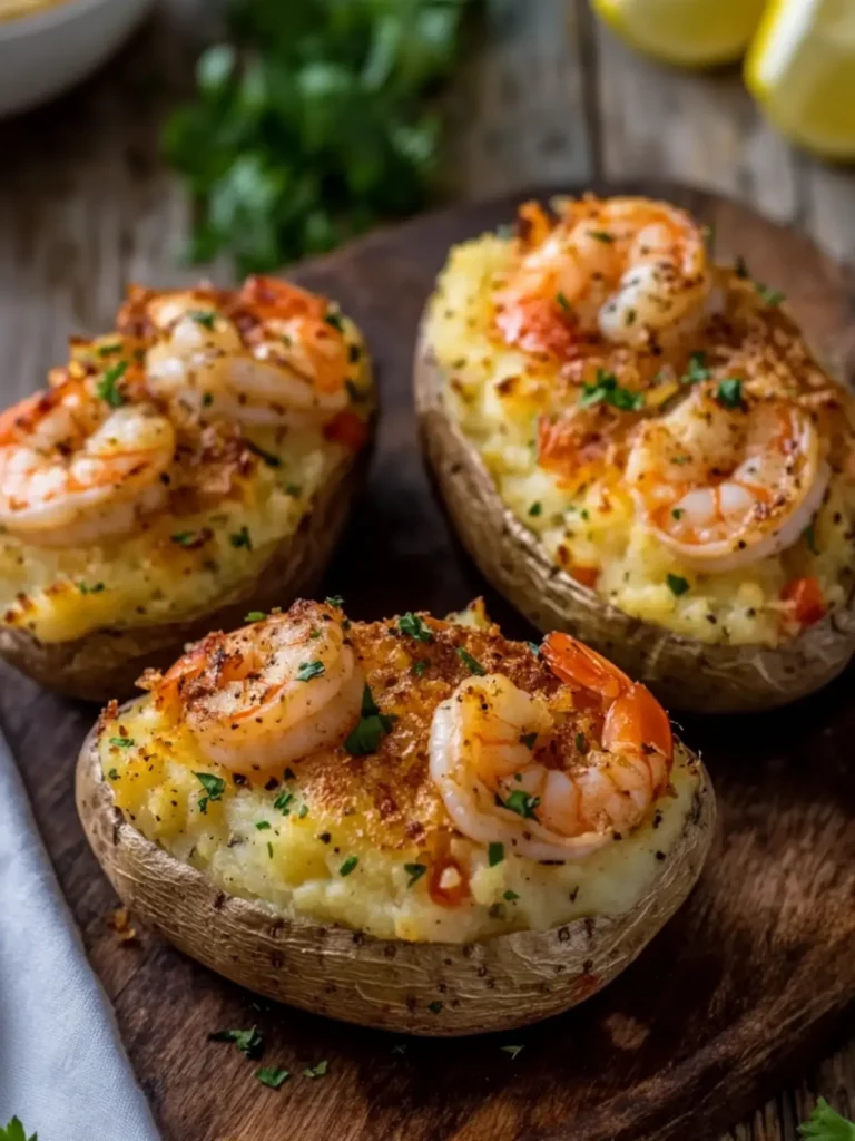 Seafood Shrimp Stuffed Baked Potatoes