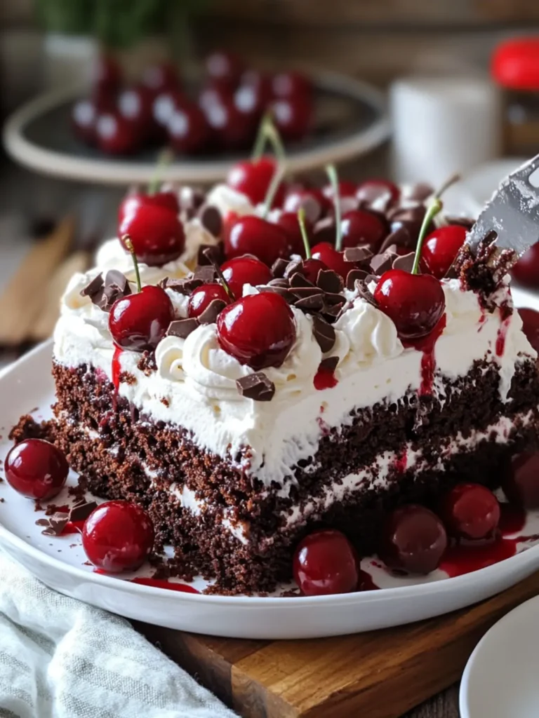 Chocolate Cherry Black Forest Poke Cake