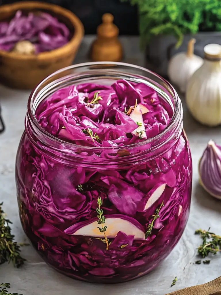 Garlicky Pickled Red Cabbage: Crunchy, Zesty Side Delight 2 Garlicky Pickled Red Cabbage