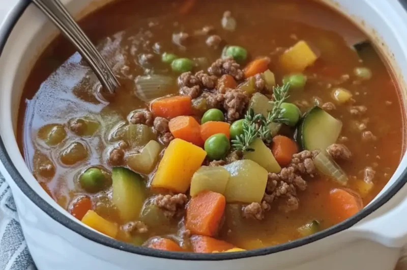 Hearty Ground Beef and Vegetable Soup