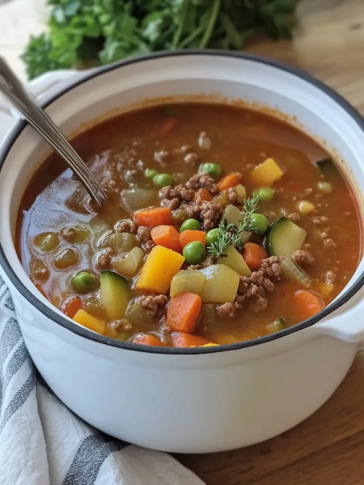 Comforting Hearty Ground Beef and Vegetable Soup for All 5 Hearty Ground Beef and Vegetable Soup