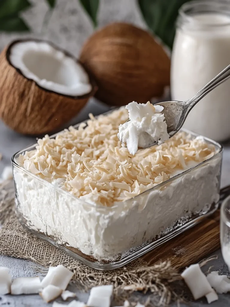 No-Bake Coconut Dream: Delightfully Creamy Coconut Bliss 4 No-Bake Coconut Dream
