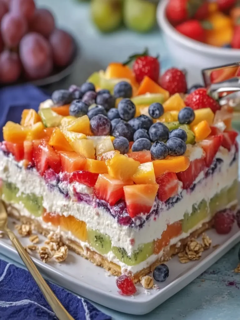 Deliciously Easy Rainbow Fruit Cheesecake Lasagna Recipe 3 Rainbow Fruit Cheesecake Lasagna