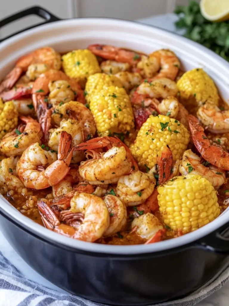 Savory Slow Cooker Cajun Shrimp Boil with Zesty Sausage Delight 2 Slow Cooker Cajun Shrimp Boil