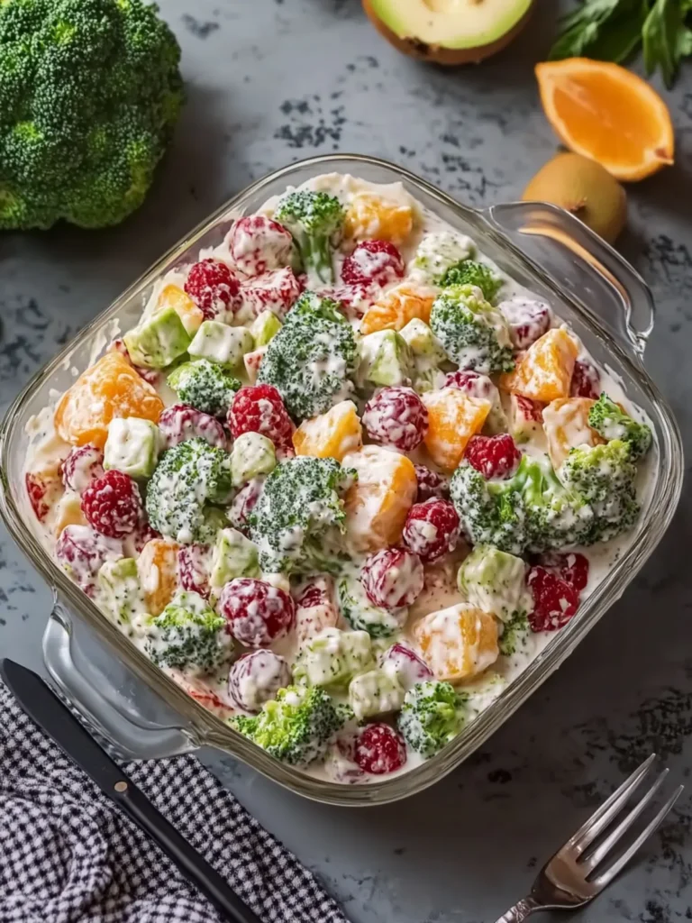 Delicious Creamy Fruits & Vegetable Salad with Broccoli Bliss 4 Creamy Fruits & Vegetable Salad with Broccoli