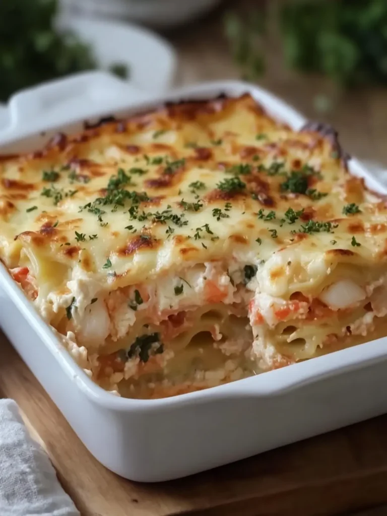 Indulge in Seafood Lasagna with Shrimp and Crab Delight 3 Seafood Lasagna with Shrimp and Crab