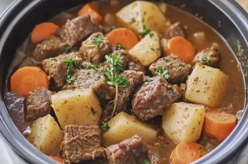 Crock Pot Beef Stew – Dump and Go, Thick and Cozy
