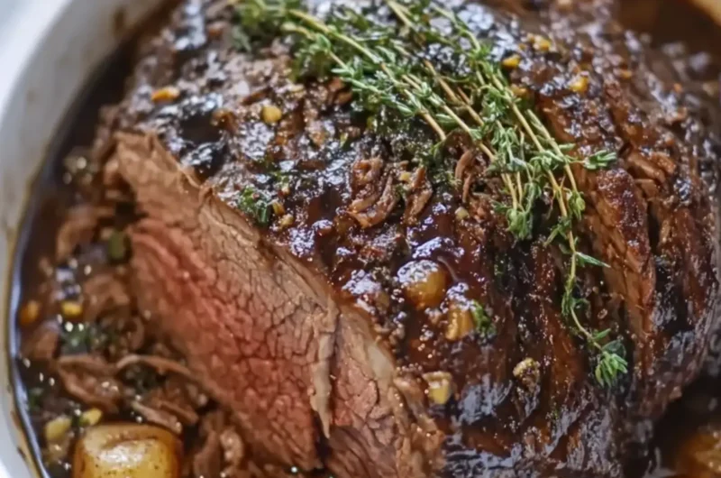 Slow Cooker Balsamic Brown Sugar Beef Roast