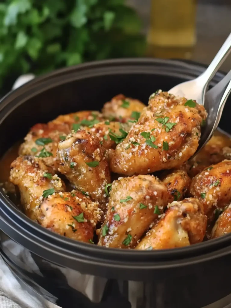 Savory Slow Cooker Garlic Parmesan Chicken Wings to Wow Everyone 2 Slow Cooker Garlic Parmesan Chicken Wings