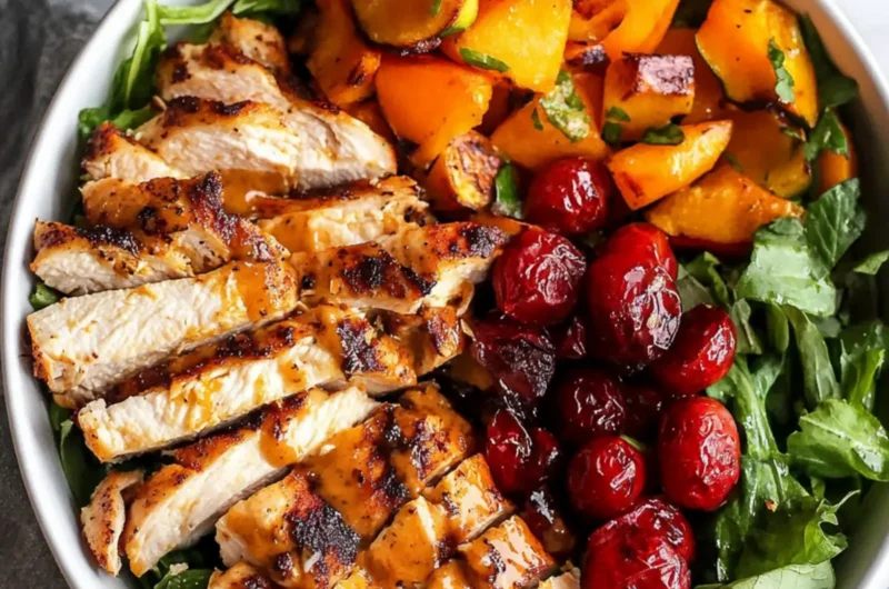 Harvest Chicken Bowls with Maple Dijon Dressing