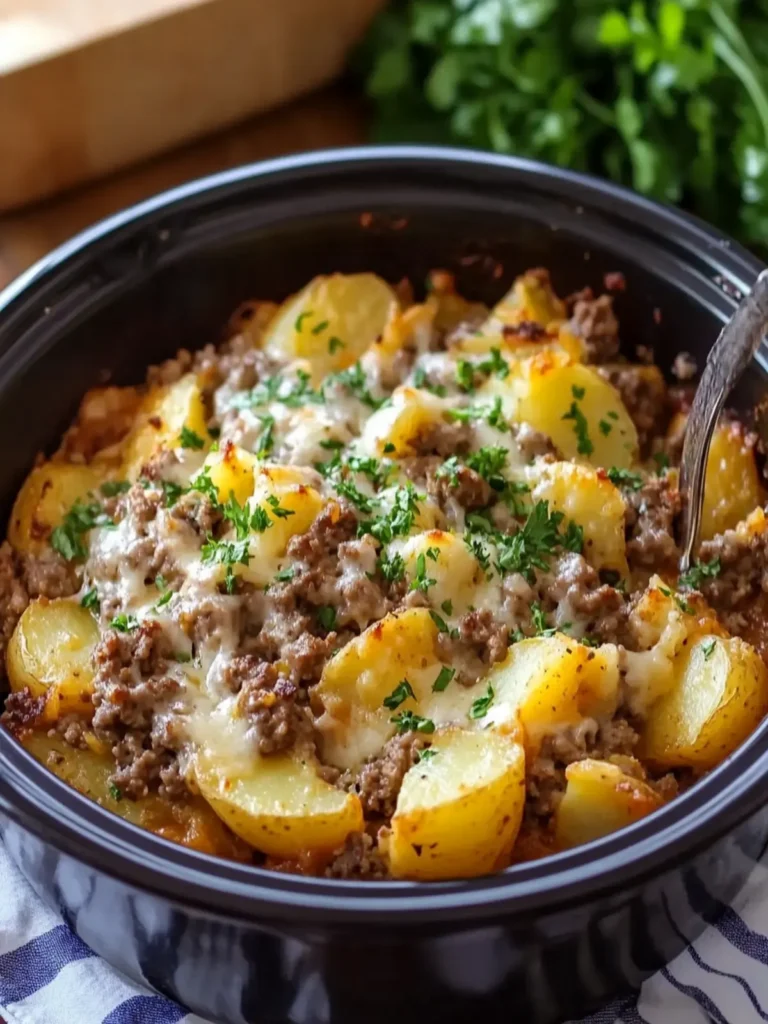 Comforting Crockpot Hamburger Potato Casserole You’ll Love 4 Crockpot Hamburger Potato Casserole