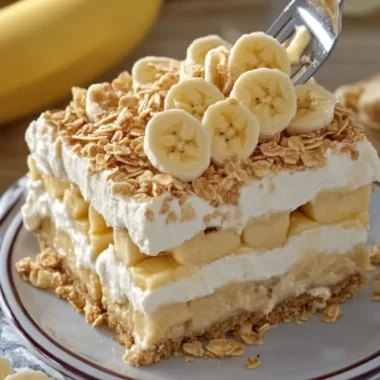 No-Bake Banana Pudding Dessert Lasagna
