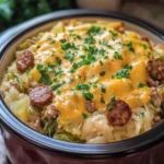 Crockpot Cheesy Cabbage and Sausage Casserole Made Easy 17 Crockpot Cheesy Cabbage and Sausage Casserole