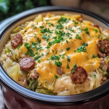 Crockpot Cheesy Cabbage and Sausage Casserole Made Easy 6 Crockpot Cheesy Cabbage and Sausage Casserole Made Easy