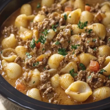 Crockpot Creamy Beef & Shells That'll Comfort Your Soul 16 Crockpot Creamy Beef & Shells