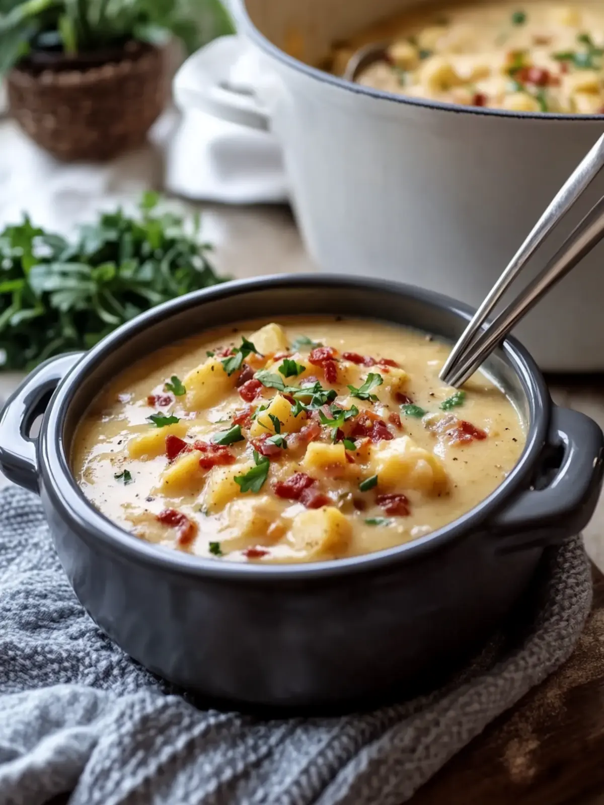 Creamy Slow Cooker Loaded Baked Potato Soup Your Family Will Love 5 Slow Cooker Loaded Baked Potato Soup