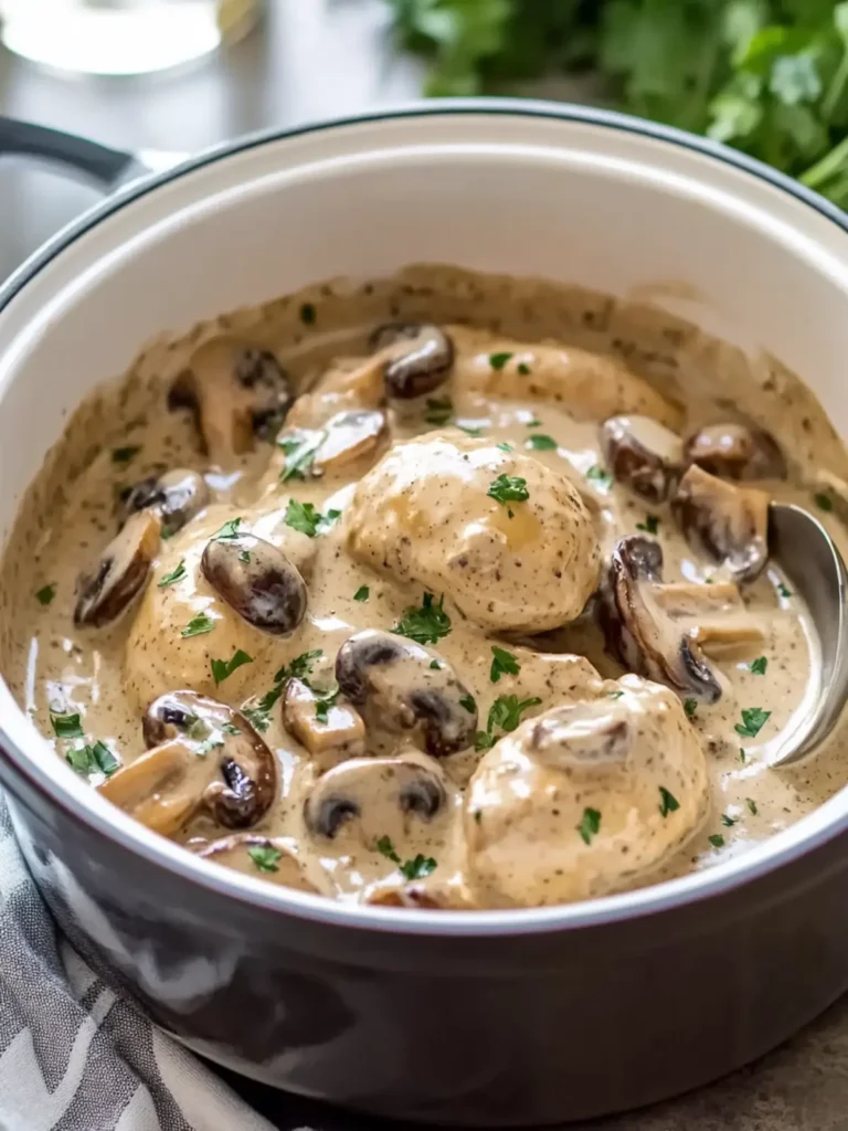 Slow Cooker Creamy Mushroom Chicken: A Cozy Dinner Delight 3 Slow Cooker Creamy Mushroom Chicken