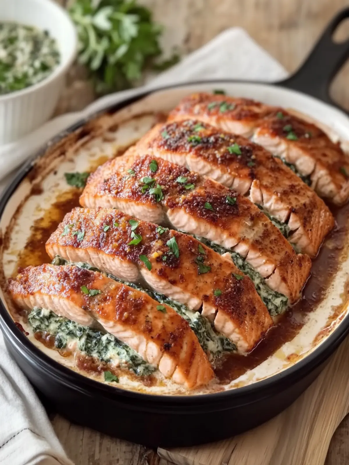 Delicious Stuffed Salmon with Spinach Dip for Dinner Delight 5 Stuffed Salmon with Spinach Dip