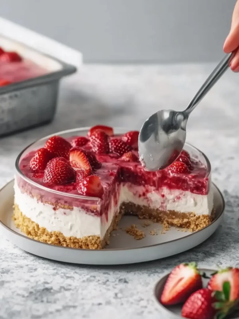 No-Bake Upside-Down Strawberry Cheesecake That Wows! 2 No-Bake Upside-Down Strawberry Cheesecake