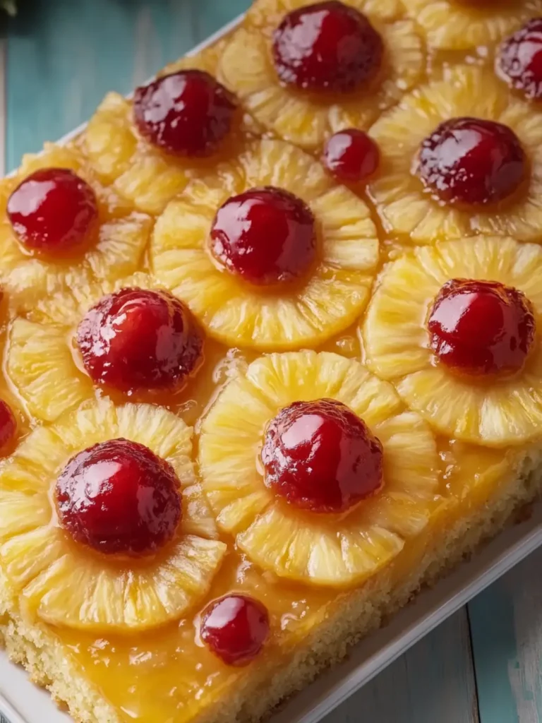 Pineapple Upside-Down Cake (Rectangle)