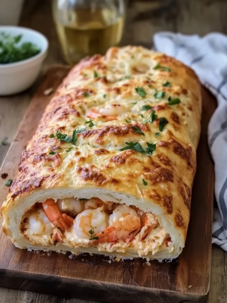 Golden Seafood Crab and Shrimp Stromboli Bake: A Cozy Delight 4 Golden Seafood Crab and Shrimp Stromboli Bake