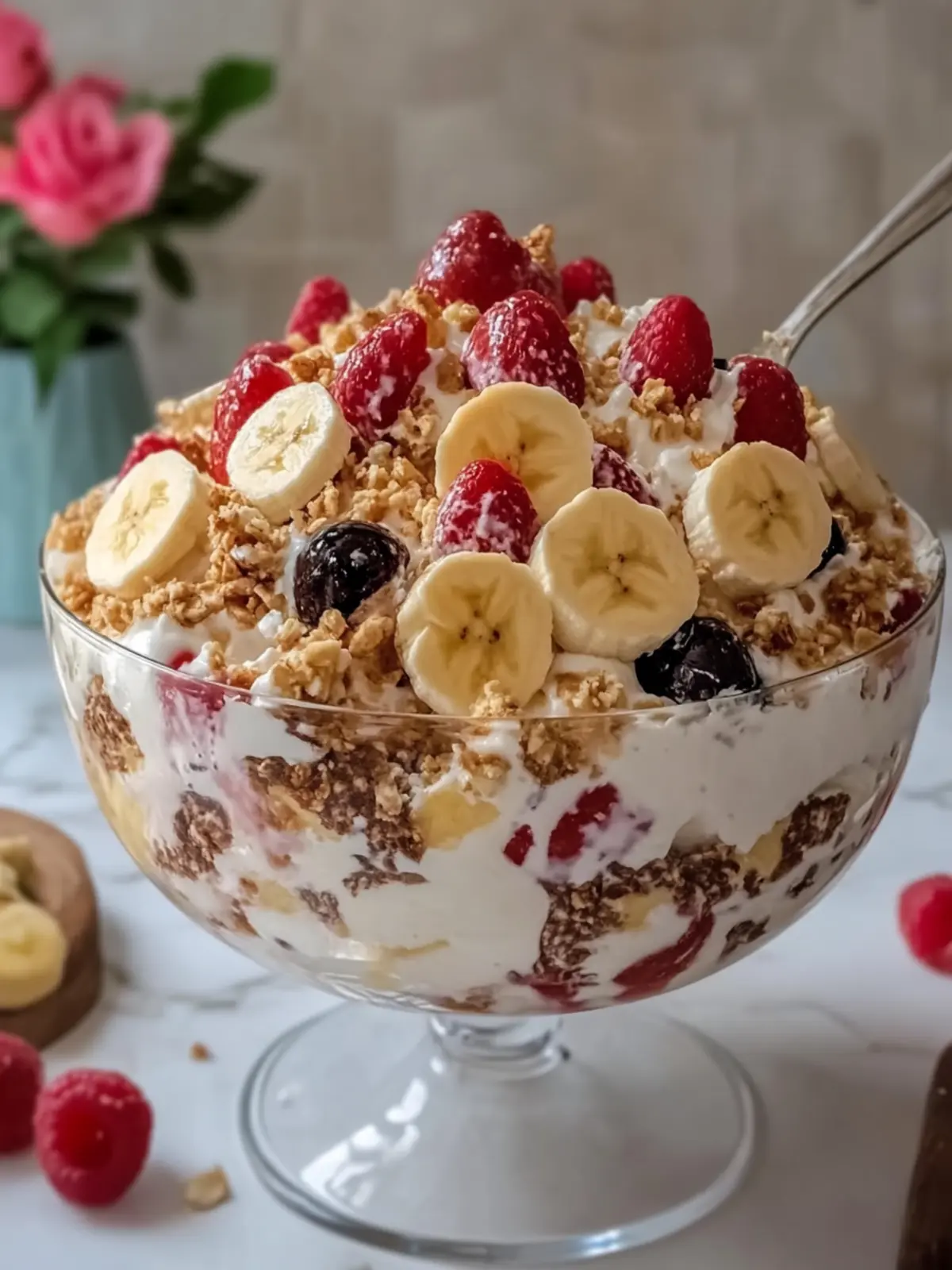 Banana Split Cheesecake Salad
