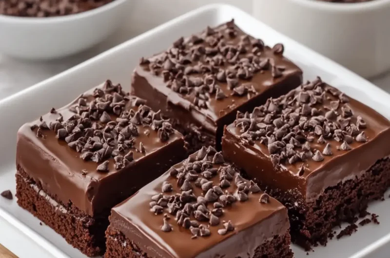 Chocolate Fudge Cake Squares