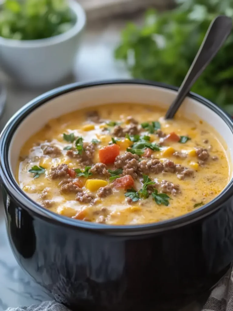 Irresistible Slow Cooker Cheeseburger Soup You’ll Love 2 Slow Cooker Cheeseburger Soup