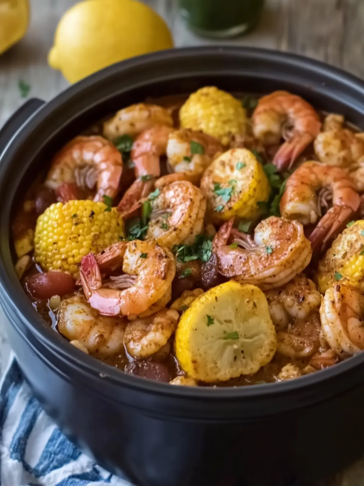 Slow Cooker Cajun Shrimp Boil