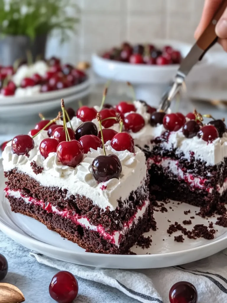 Chocolate Cherry Black Forest Poke Cake