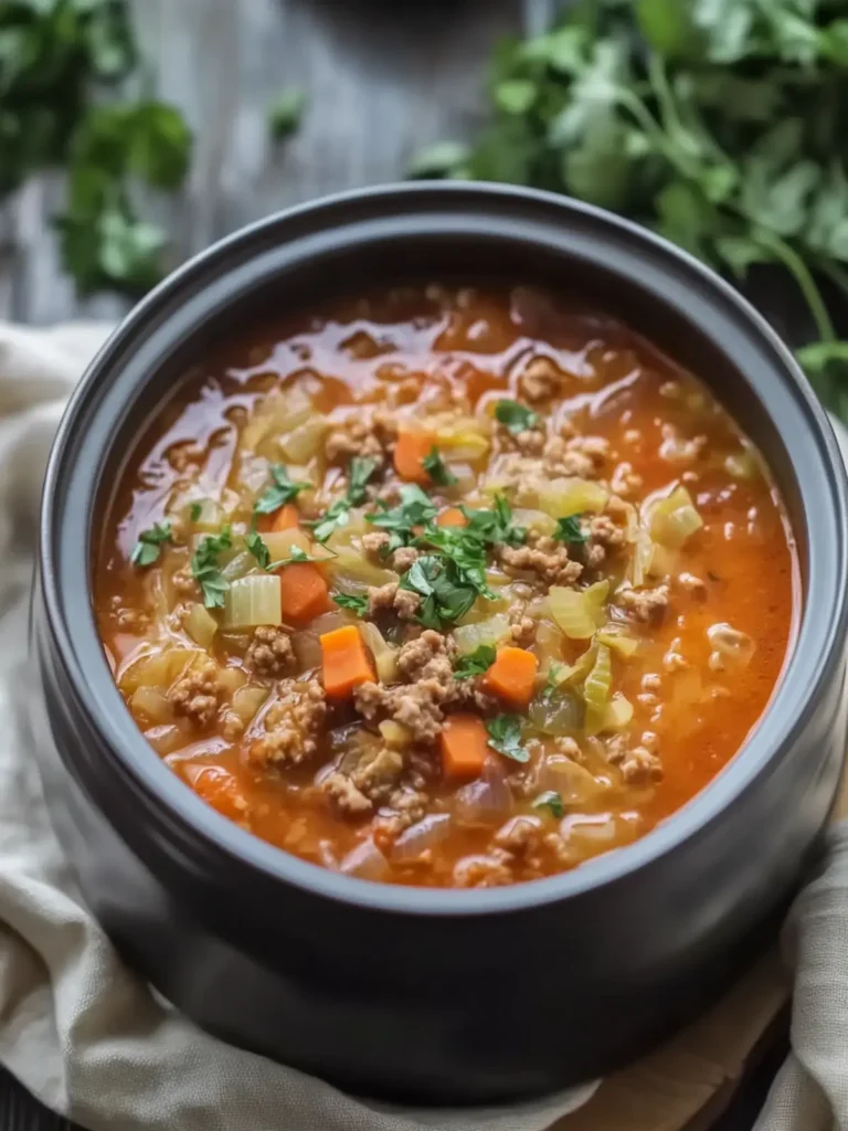Slow Cooker Cabbage Roll Soup: Cozy Comfort in a Bowl 2 Slow Cooker Cabbage Roll Soup